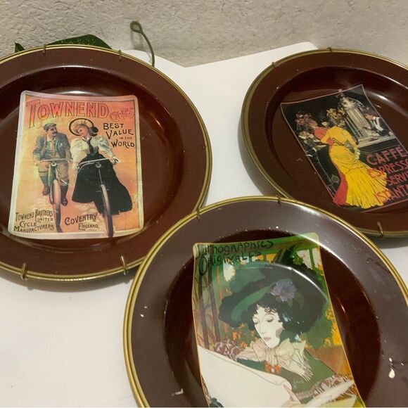 Vintage Nevco Metal set of 3 Trays  Made in Republic of South Africa G13 - Picture 2 of 10